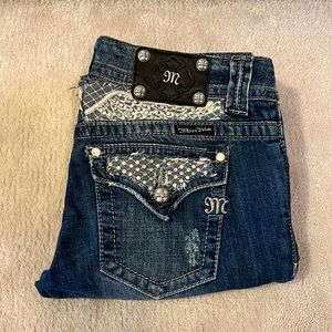 Miss Me Jeans with Rhinestone covered pockets